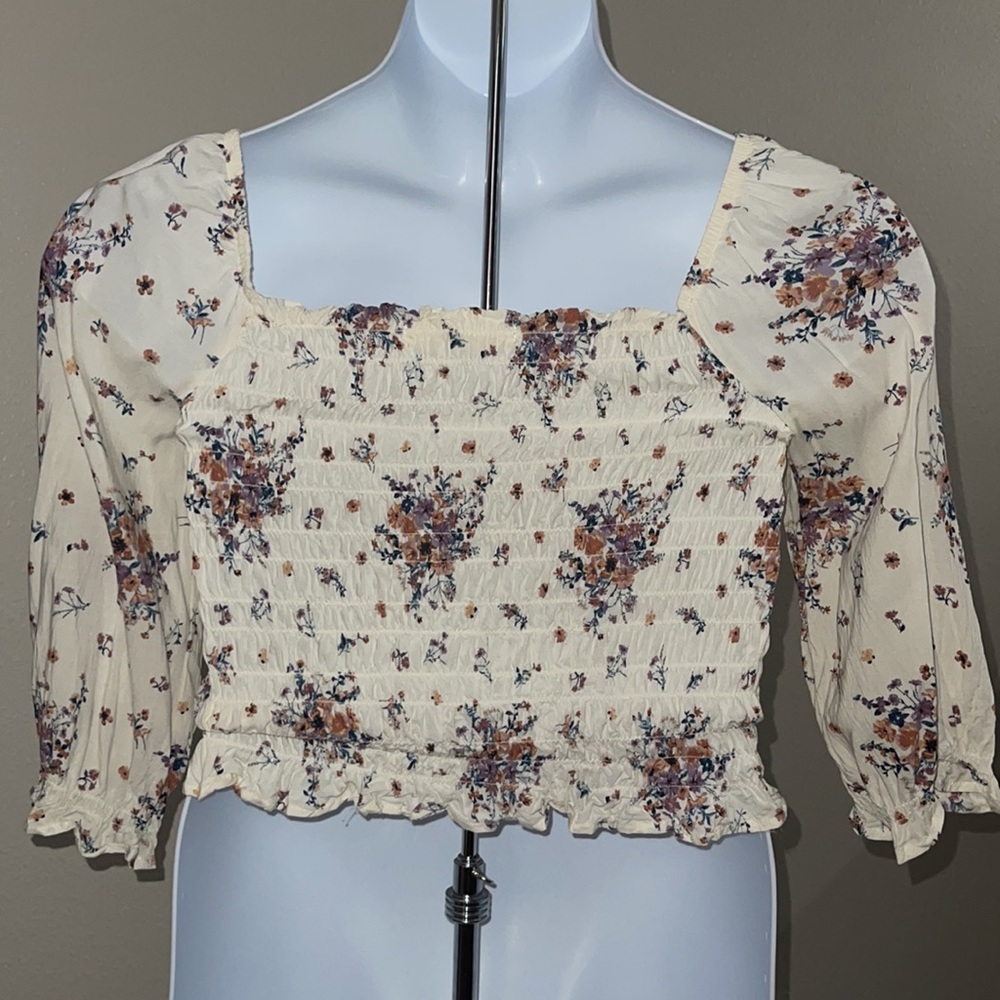 Rewind Off Shoulder Rutched Crop